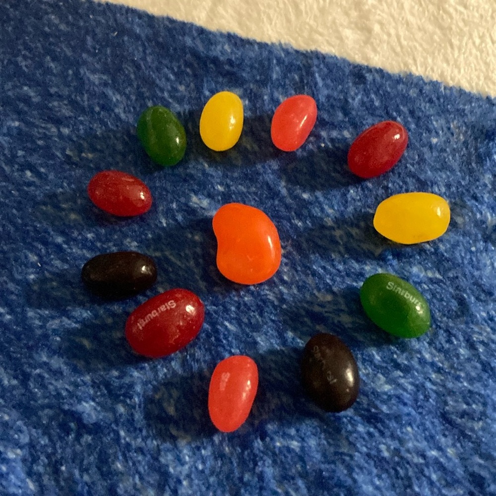 A Jelly bean shaped backed bean